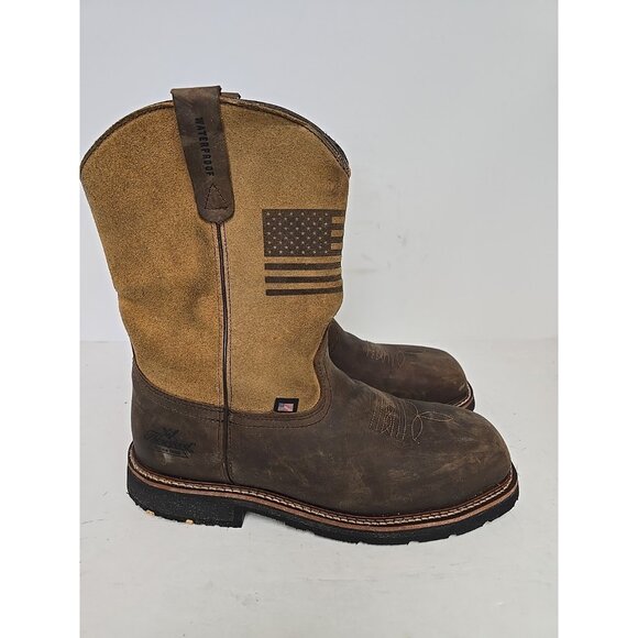 Thorogood Men's 11" Composite Toe WP Western Wellington U.S.A. 804-4338 11D - Picture 6 of 8